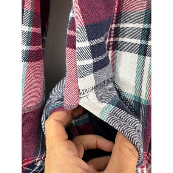 Orvis fleece lined plaid shacket preppy 90s sz XL - Picture 6 of 8